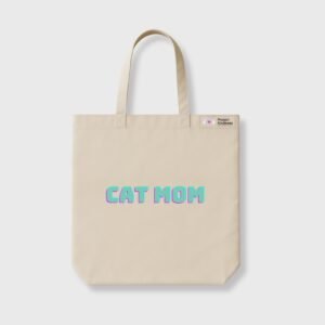 Cat Mom Cream Tote Bag