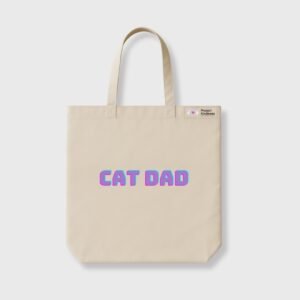 Cat Dad Cream Tote Bag