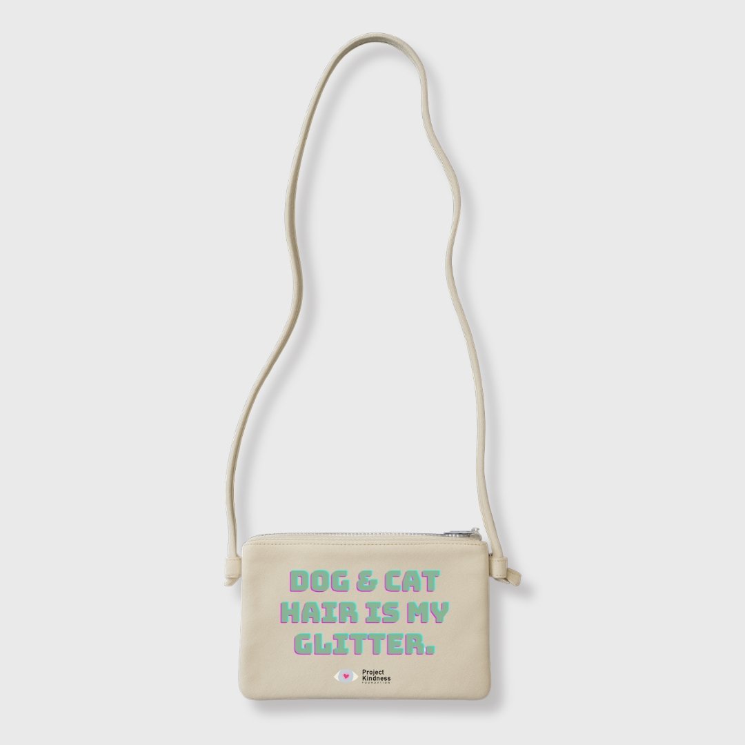 Dog And Cat Hair is My Glitter Sling Bag
